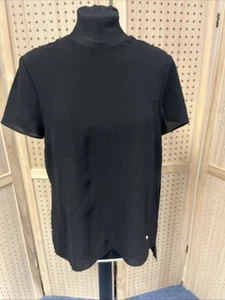 Versus Versace Sheer Black Top Cap Sleeve IT 40 UK Size 8 Small - Picture 1 of 5