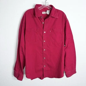 Vintage Levi’s Shirt Men Large Red Tab Button Up Western Cowboy 90s Denim G - Afbeelding 1 van 6