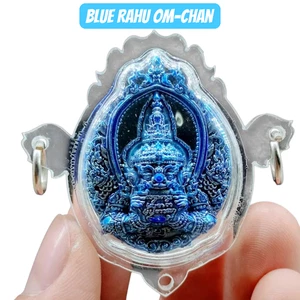 Blauer Rahu Om-Chan Thai Amulett Wat Si Sa Tanga Schutz Fortune 2016 Edition - Bild 1 von 4