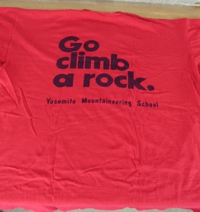 Vintage Yosemite Mountaineering School Go Climb A Rock T Shirt Champion L - Picture 1 of 7