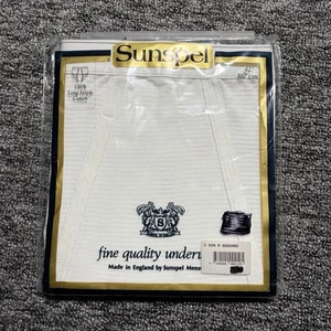 Sunspel Underwear Briefs Mens W42 White 100% Long Staple Cotton England Vintage - Picture 1 of 4