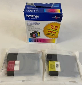 Brother LC61CL Genuine Ink Lot – 2-Pack (Magenta & Yellow Only) Sealed 2026 - Picture 1 of 7
