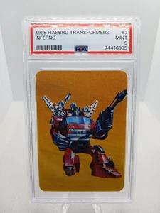 1985 HASBRO TRANSFORMERS INFERNO CARD PSA 9 MINT ORANGE #7 AUTOBOT SERIES 1  - Picture 1 of 2