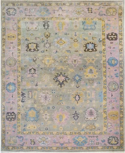 Gedeckter Oushak Teppich 4x6 5x7 6x9 8x10 8x11 9x12 10x14 12x15 ft Handgeknüpfter Vorleger - Bild 1 von 8