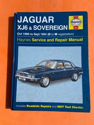 Jaguar XJ6 & Sovereign (Oct 86 - Sep 94) Haynes Repair Manual. D To M Reg Haynes - Image 1 of 4