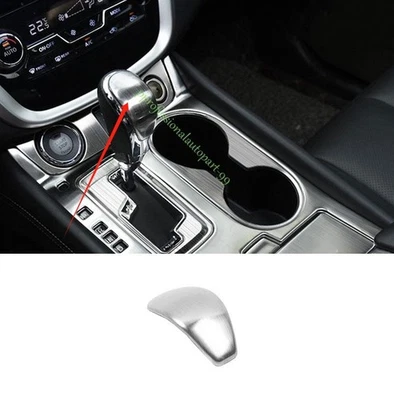 Para Nissan Murano 2015-2024 Plata Acero Consola Central Cambio de Marchas Perilla Borde Foto 1 de 4