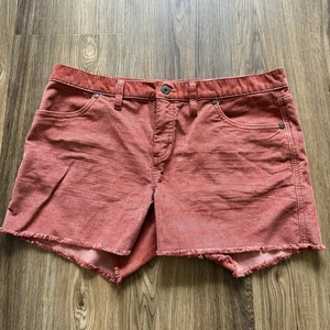 Carve Designs Womens Oahu Shorts 10 Red Corduroy Cutoffs Organic Cotton Beach 4” - Picture 1 of 9