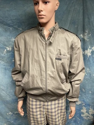 Jaqueta Cafe Racer Vintage Anos 1980 Masculina Taupe Apenas Membros 44 L - Imagem 1 de 4