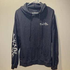 Salt Life Hombres Azul Marino Sudadera con Capucha Talla L Livin’ Salado Pullover Gráfico Sudadera con Capucha - Imagen 1 de 6