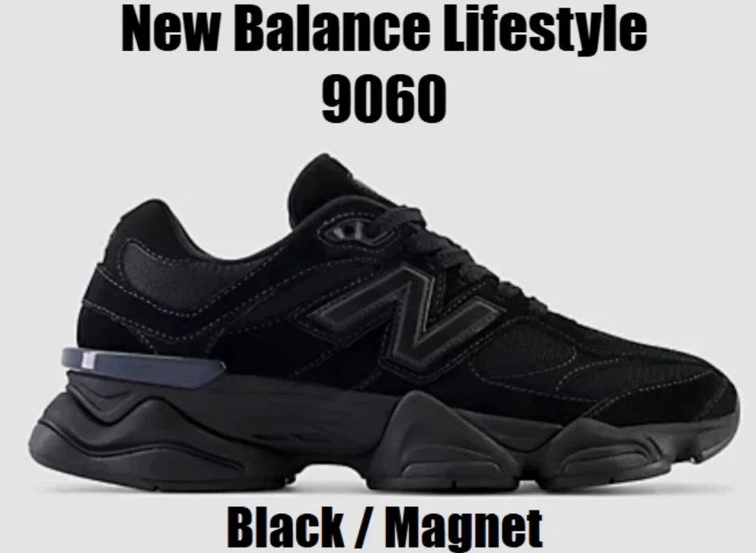 New Balance 9060 Triple Black Suede | eBay