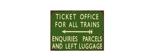 Train Station Sign, Ticket Office Retro Look Metal Sign  KITCHEN A6 A5 A4 - Picture 1 of 1