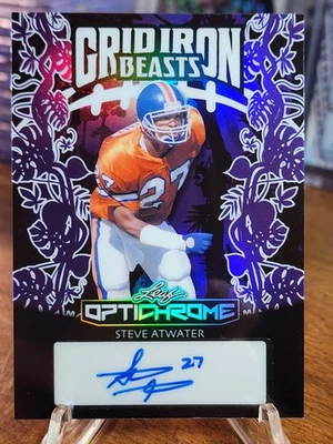 2024 Hoja Ecléctica Steve Atwater Gridiron Beasts Púrpura Prismático /6 🔥🔥 Foto 1 de 2