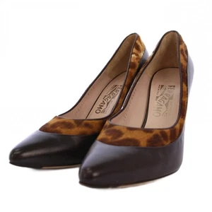 Salvatore Ferragamo Pumps Women's Size 7 Black Leather - Picture 1 of 9