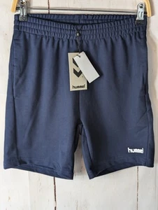 Hummel Cotton Jersey Burmuda Shorts - Navy - Age 12-14 Years Summer Holiday New - Picture 1 of 4