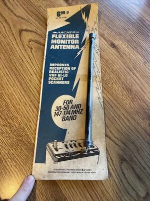 Antena scanner Radio Shack Archer 20-186 NOS 30-50 147-174MHz VHF flexível nova - Imagem 1 de 4