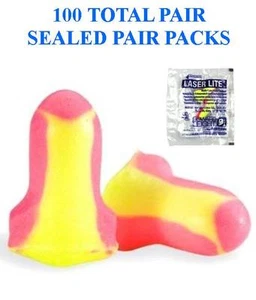 Howard Leight LL-1 Laser Lite Uncorded Earplugs, Individually Wrapped, 100 PAIRS - Picture 1 of 1