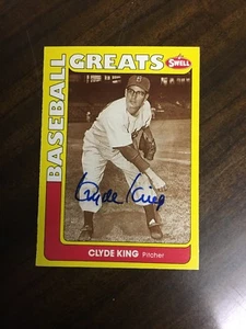 CLYDE KING 1990 SWELL CARTE DE BASEBALL AUTO DÉDICACÉE SIGNÉE 51 DODGERS - Photo 1/1