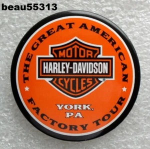 ⭐HARLEY DAVIDSON YORK PENNSYLVANIA "THE GREAT AMERICAN FACTORY TOUR" BUTTON PIN - Picture 1 of 2