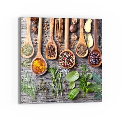 DEQORI Magnettafel Glas 'Dekorierte Kochlöffel' beschreibbar, viele Größen - Bild 1 von 4