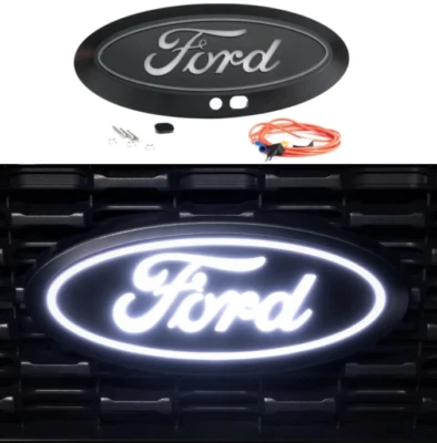 Luz de rejilla con emblema LED blanca Putco Luminix para Ford F250 F350 17-19 con cámara Foto 1 de 4