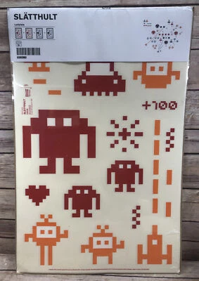 Ikea Slatthult Ladyleia  Decor Atari Wall Stickers Sealed New - Image 1 of 4