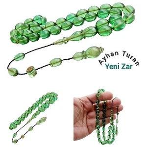 Tesbih Tespih Yesil Yen Zar Ahmet Turan Zar SIKMA cadena de oración Tasbih cuentas de oración - Imagen 1 de 9