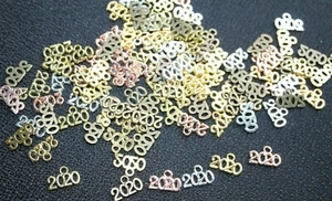 2020 Charms 100 Count Gold Silver Rose Bronze Assorted Mix Craft Pandemic - Picture 1 of 6