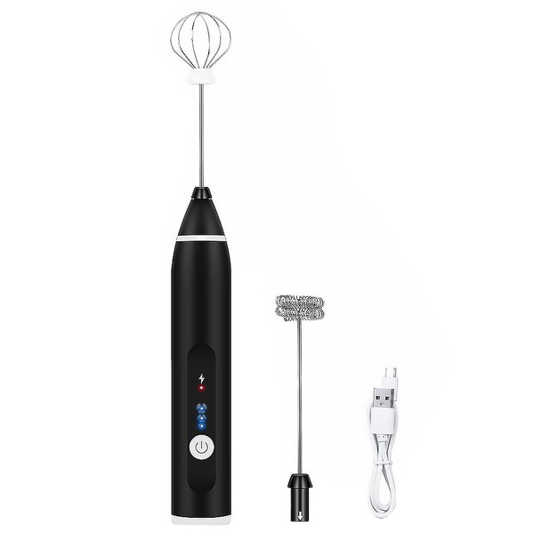 Handheld 3 Gear Adjustable Milk Frother Rechargeable Foam Maker Electric Whisk Photo Related