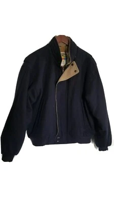 Members Only Stadium Club Navy Wool Coat Mens XL Short See Measurements - Image 1 of 4