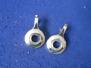 New UK Made Chrome 3/4" Badge Bar Lamp Mounts (2) Austin MG Triumph Jaguar Mini - Picture 1 of 5