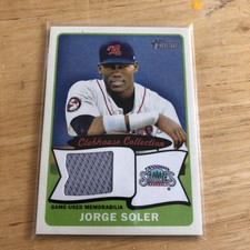 2014 Topps Heritage Minors Clubhouse Collection Relics #CCRJS Jorge Soler Jersey