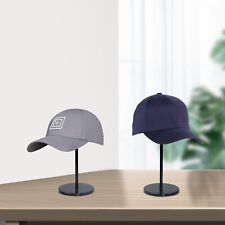 2 Domed Metal Tabletop Hat Display Rack Metal Hat&Wig Stand Black Freestanding