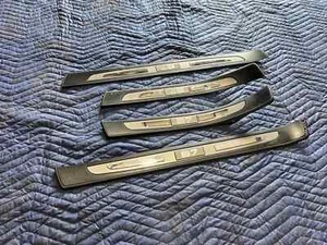 07-08 BMW E65 ALPINA B7 DOOR SILLS SCUFF PLATES SET OF 4 FRONT/REAR RIGHT/LEFT - Picture 1 of 6