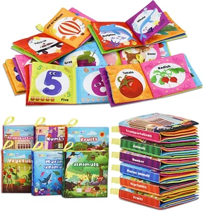 Soft Cloth Baby Bath Books 6-Pack  - Picture 1 of 11