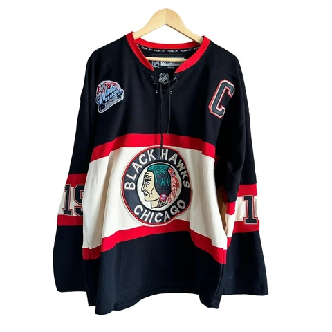 Chicago Blackhawks 2009 Winter Classic Jonathan Toews Reebok Jersey Mens Size 48 Cover