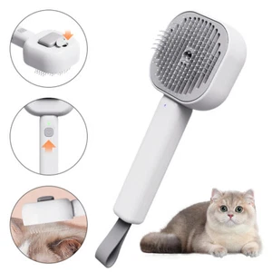 Rechargeable Shedding Hair Spray Hot Steam Easy Pet Grooming Brush for Cat, Dog - Picture 1 of 14