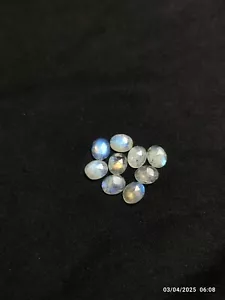 Schillernder Regenbogen Mondstein facettiert oval 10 x 8 mm Edelstein - Bild 1 von 7