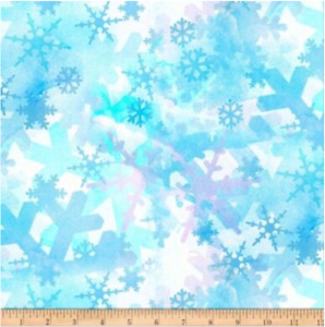 Springs Creative Winter Blues Snowflakes Cotton Fabric by the Yard