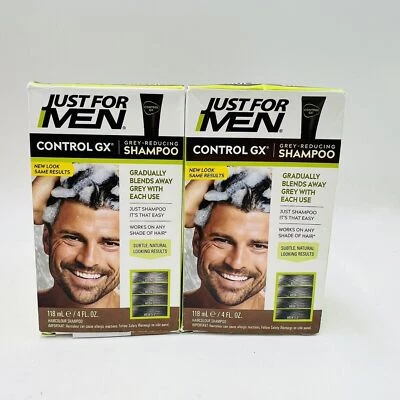 2 Just For Men Control GX Grey Reducing Shampoo 4 oz Each New - Image 1 of 4