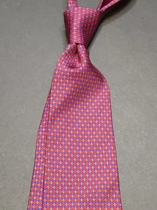 Vintage Ralph Lauren 100% Silk Red Geometric Micro Check Tie 58"x3.5" - Picture 1 of 6
