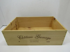 OLD WOOD CHATEAU FRANGE GRAND VIN DE BORDEAUX BARWARE WINE CRATE BOX ADVERTISING - Picture 1 of 3