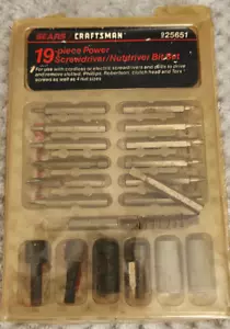 VTG Craftsman Bit Set 19 Piece Power Screwdriver Nutdriver Complete #9-25651 - Picture 1 of 2