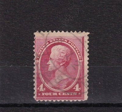 US Stamp 1888 Andrew Jackson #215 V. Light Cancel Perf 12 4 Cent Carmine Lot 476 - Image 1 of 2