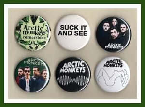 Arctic Monkeys / 6 x 31mm Badges / Pins - Set 1 - Fluorescent Adolescent - Picture 1 of 2