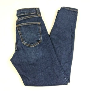 Topshop Moto Jamie High Rise Skinny Jeans Dark Indigo Wash Sz 26 Needs Repair - Picture 1 of 5