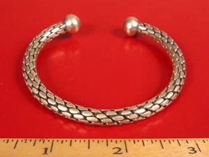 VINTAGE CLASSY FANCY FUN STERLING SILVER 925 QUALITY CUFF BRACELET !! - Picture 1 of 1