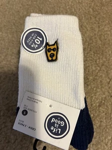 Life is Good Socks 2 Pack Boys Crew Socks Small 7-10 - Picture 1 of 2