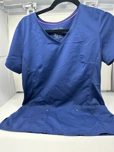 Dark Blue Purple Label Healing Hands scrub top Juliet 2245 M - Picture 1 of 8