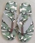 Men's Thong Slippers (Size 10) large Green Camouflage