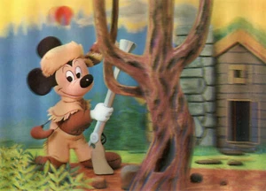 Mickey Mouse•The Hunter•Disney•3D Lenticular TOPPAN Postcard 4x6 - Picture 1 of 1